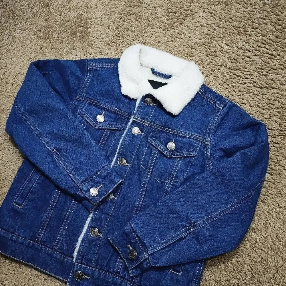 RSQ Kids Sherpa Jean Denim Jacket XLarge -T